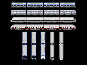 KR乗り物 - 地下鉄と列車のタイルセット