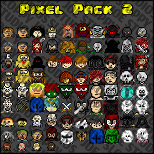 Pixel Pack 2 Characters - Faces - Sideview Enemies
