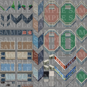 どらぴかドットマップ素材 - 現代街編拡張セット